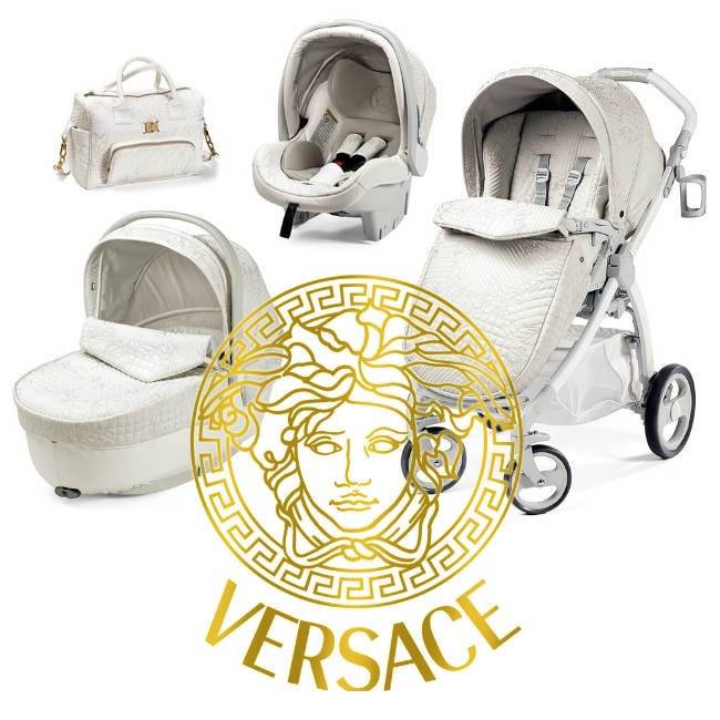 versace pram white