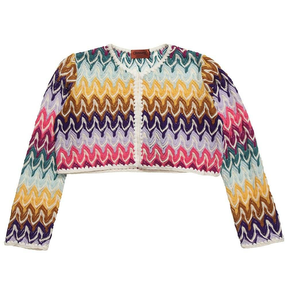Missoni Girls Knitted Multi-Color Bolero Cardigan Sweater
