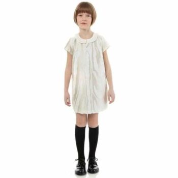 Fendi Kids White Polo Shirt & Brown FF Side Stripe Leggings