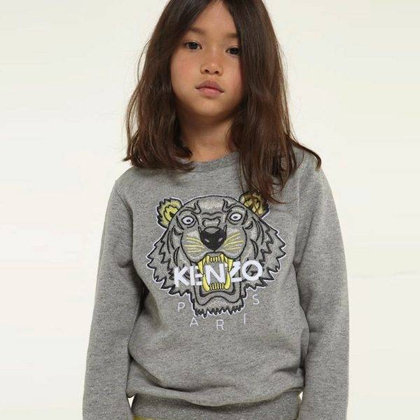 Kenzo Kids Embroidered Pearl Pale Grey 