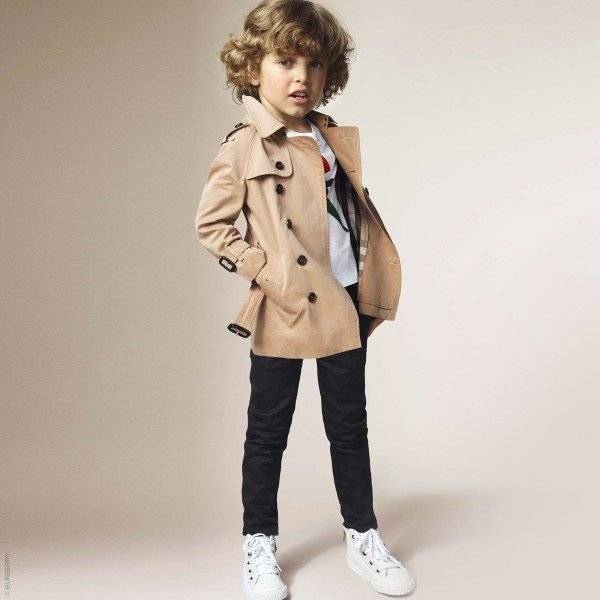 burberry trench coat kids blue