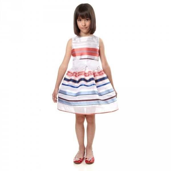 red white and blue striped dress