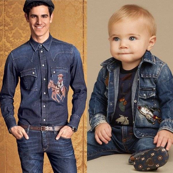 Oraal Wrijven tafereel Dolce Gabbana Baby Boy Mini Me Blue Sicilian Western Denim Shirt