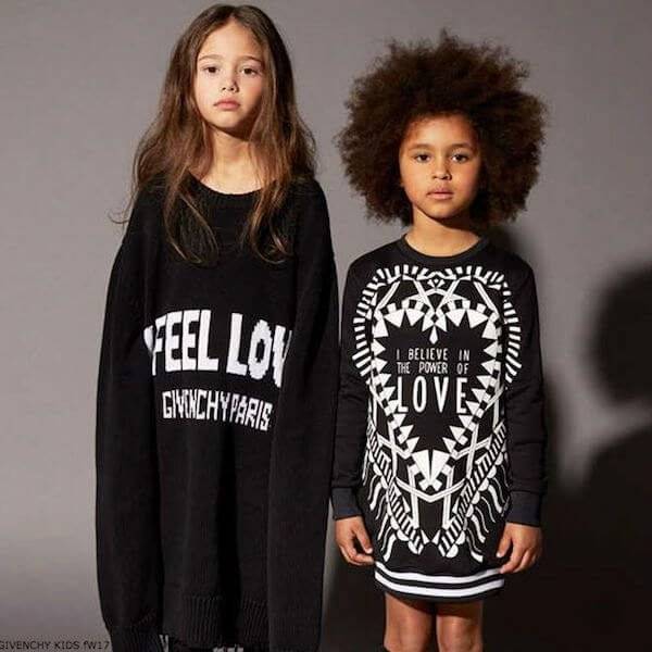 Givenchy Kids Girls Mini Me Black Love Sweatshirt Dress