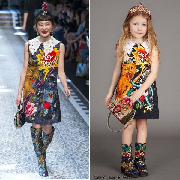 Dolce & Gabbana Kids Girls Colorful Mini Me Space Love Dress