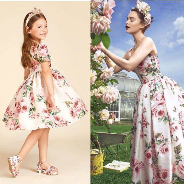 DOLCE & GABBANA Girls Pink Mini Me Hand Illustrated House Dress