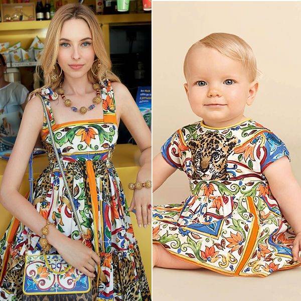 DOLCE AND GABBANA, Majolica Print Mini Dress, Women
