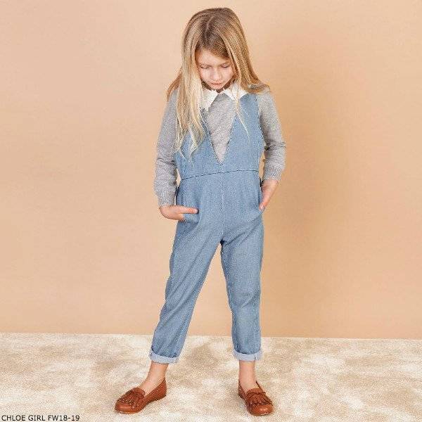 Rust Denim Ruffle Overall | MILKBARN Kids | Organic and Bamboo Baby Clothes  and Gifts