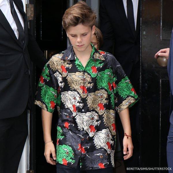 Cruz Beckham - Gucci Kids Boys Panther Face Bowling Shirt