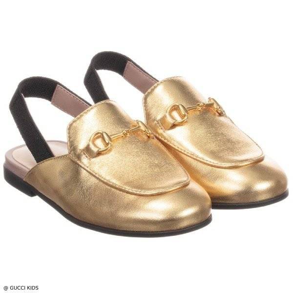 gucci gold metallic shoes
