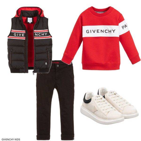 Givenchy Kids Boys Black Down Vest 