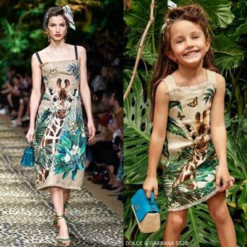 Stormi Webster - Dolce & Gabbana Baby Leopard Velvet Dress