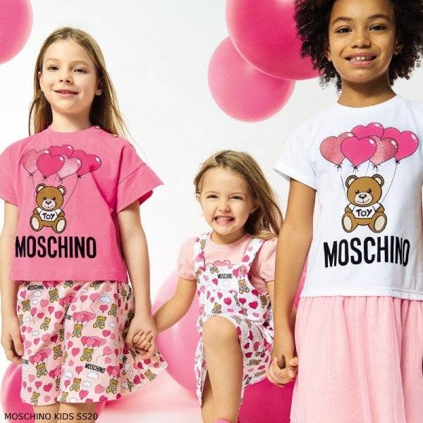 Moschino Girl Pink Bear Balloon Heart 