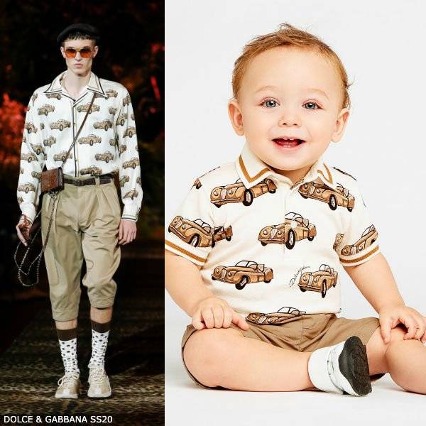 regio Sterkte circulatie Dolce & Gabbana Baby Boy Sicilian Tropical Small Car Print Polo Shirt