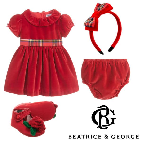 red velvet christmas dress baby