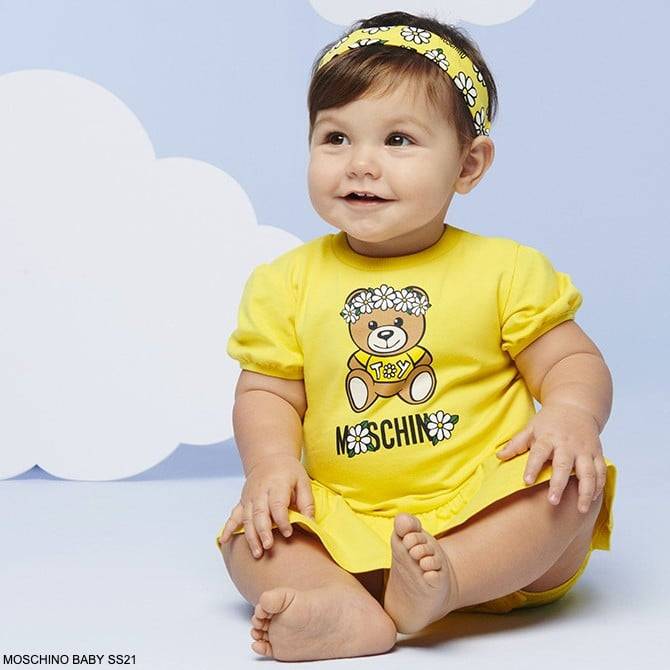 Moschino Baby Girls Yellow Teddy Bear 