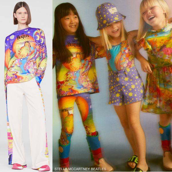 Baby printed cotton jersey leggings in multicoloured - Stella Mc Cartney  Kids
