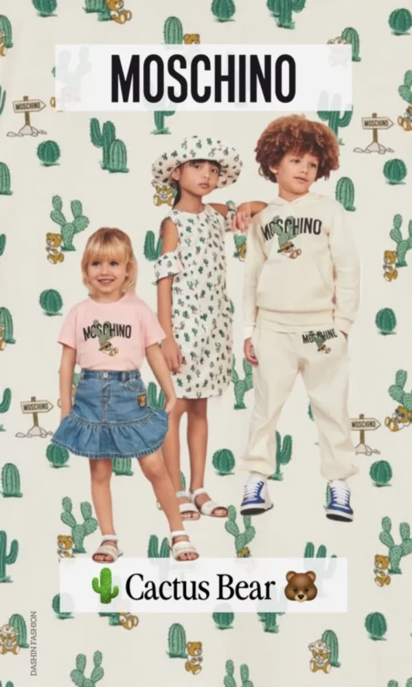 Moschino Baby Kids Cactus Bear Dress Shirt Summer Collection