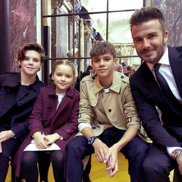 David Beckham Kids In Suits